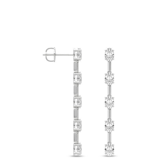 Oval Mireille Earrings - Detail View