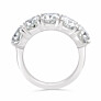 5 ct. tw. Cushion Five-Stone Band in 14K White Gold - Side View