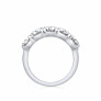 3 3/5 ct. Oval 5 Stones Band in 14k White Gold - Side View