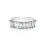 3 ct. tw. Emerald 5 Stones Band in 14k White Gold - Main View