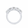 3 4/9 ct. tw. Asscher 5 Stones Band in 14k White Gold - Side View