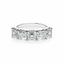 3 4/9 ct. tw. Asscher 5 Stones Band in 14k White Gold - Main View