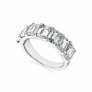 5 ct. tw. Emerald 7 Stones Band in 14k White Gold - Side View