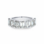 5 ct. tw. Emerald 7 Stones Band in 14k White Gold - Main View