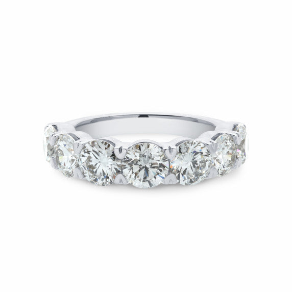 4 ct. tw. Round 7 Stones Band in 14k White Gold - View 2