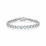 12 ct. tw. Round Lab Grown Diamond Tennis Bracelet in 14k White Gold - Detail View