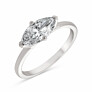 1 1/4 ct. tw. Marquise Solitare Ring in 14K White Gold - Side View