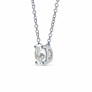 1 ct. tw. Round Solitaire Pendant in 14k White Gold - Side View