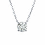 1 ct. tw. Round Solitaire Pendant in 14k White Gold - Main View
