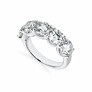 5 ct. tw. Round 5 Stones Band in 14k White Gold - Detail View