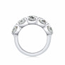 5 ct. tw. Round 5 Stones Band in 14k White Gold - Side View