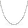 22 ct. tw. Classic Tennis Necklace in 14kt White Gold - Side View