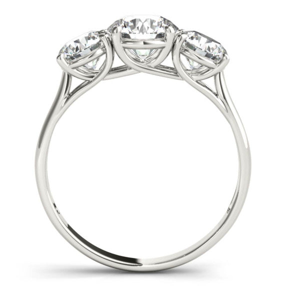 2 ct. tw. Classic 3 Stone Ring - Detail View