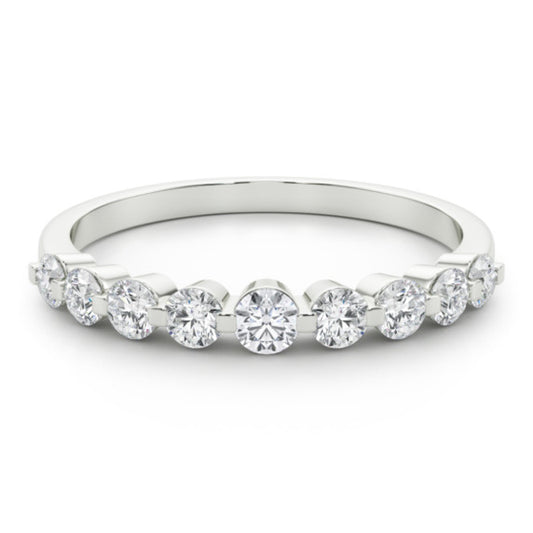 1/2 ct. tw. 9 Stone Single Shared Prong Band - Main View