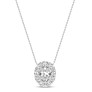 1/2 ct. tw. Stellar Oval Halo Pendant - View 2