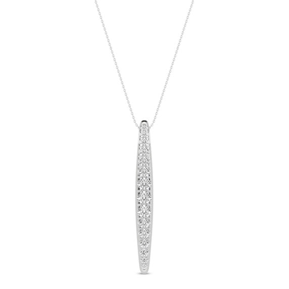 1/2 ct. tw. Linear Pendant - Detail View