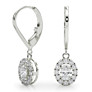 5/8 ct. tw. Oval Halo Leverback Earrings - View 2