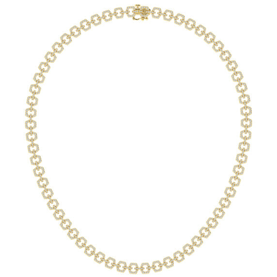 Round Hexagon Shape Fashion Necklace - Main View