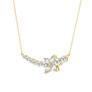 Marquise Curved Butterfly Fashion Necklace - Side View