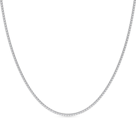 3 - 10 ct. Minimalist Tennis Necklace with Extender - Main View