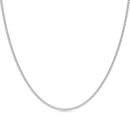 3 - 10 ct. Minimalist Tennis Necklace with Extender - Main View