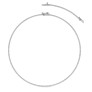 3 - 10 ct. Minimalist Tennis Necklace with Extender - Detail View