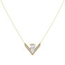 Pear Pave Chevron Fashion Pendant - Main View