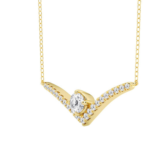 Round Chevron Fashion Pendant - Detail View