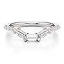 1/4 ct. tw. Baguette Contour Band - Side View