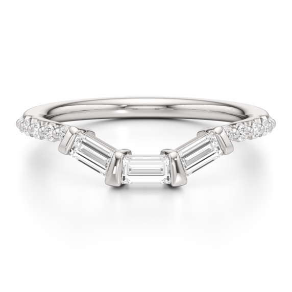 1/4 ct. tw. Baguette Contour Band - Main View