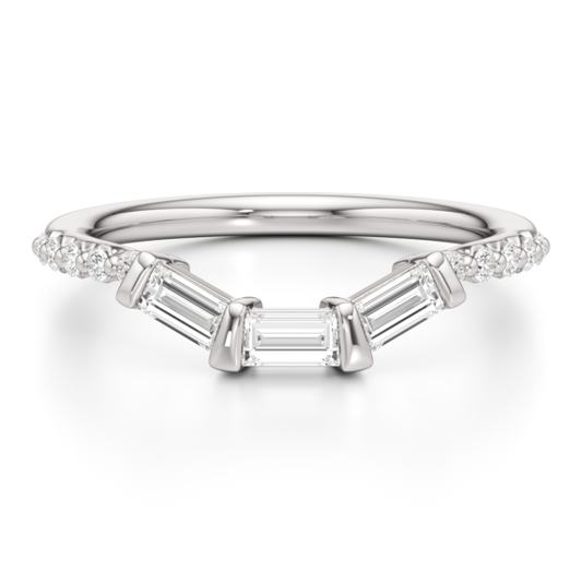 1/4 ct. tw. Baguette Contour Band - Main View