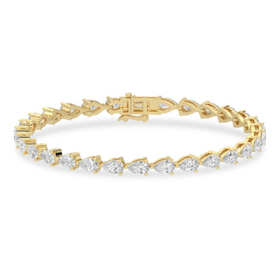 7 ct. tw. East-West Pear Tennis Bracelet - Main View