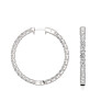 4 ct.tw. Hoop Earring in 14k White Gold - Side View