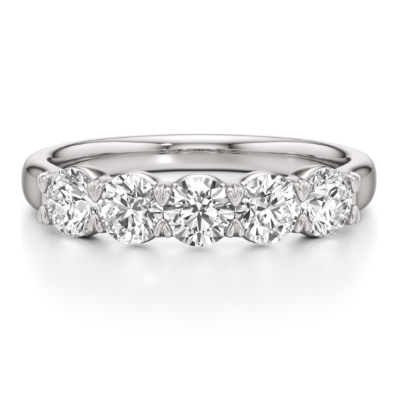 1 - 4 ct. Round 5-Stone Anniversary Ring - Main View