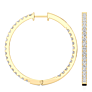 2 - 6 ct. Minimalist Princess-Cut Hoops - View 2