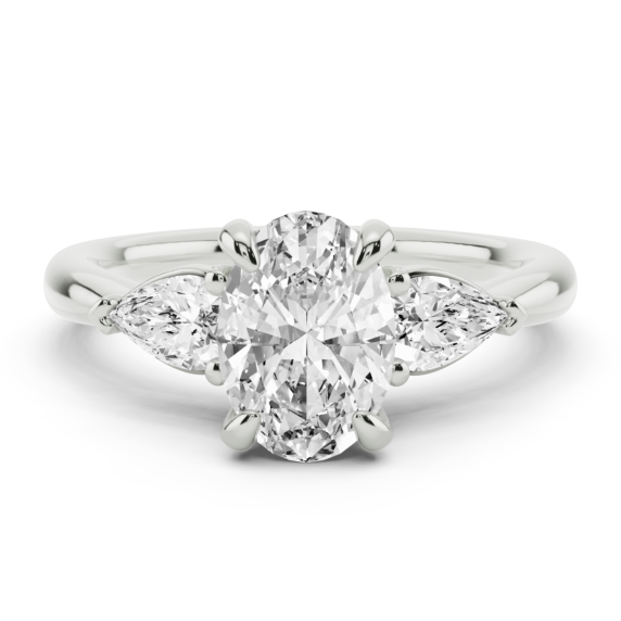 Cloe Pear Ring - Side View