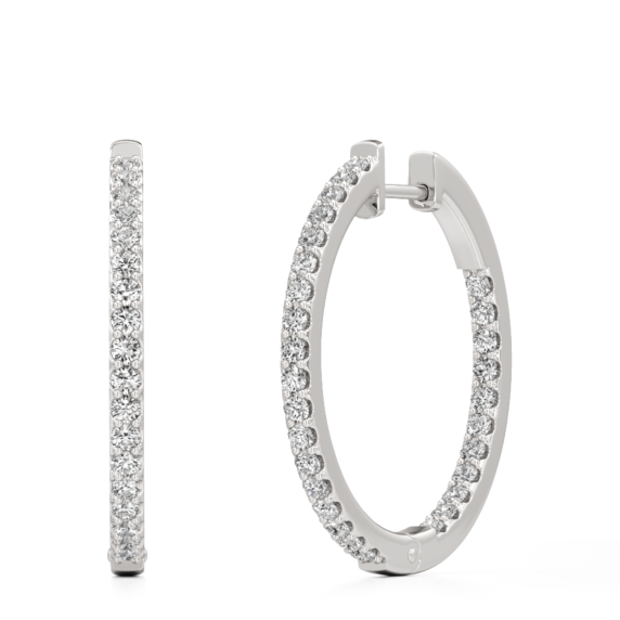 1 - 4 ct. Minimalist Hoops - Main View