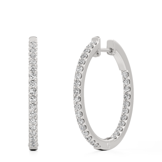 1 - 4 ct. Minimalist Hoops - Main View