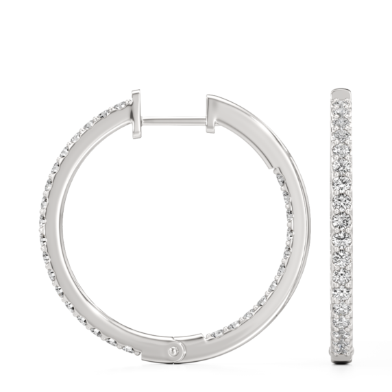 1 - 4 ct. Minimalist Hoops - Detail View
