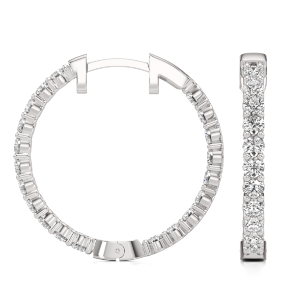 Classic Inside-Out Hoops - Detail View