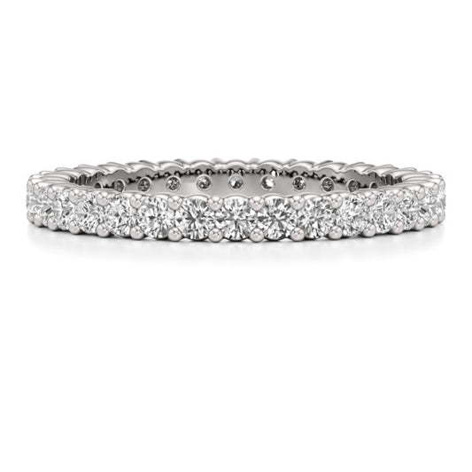 1 - 5 1/4 ct. Round Shared Prong Eternity Band - Main View