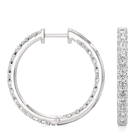 Caprice Inside Out Hoops - Detail View